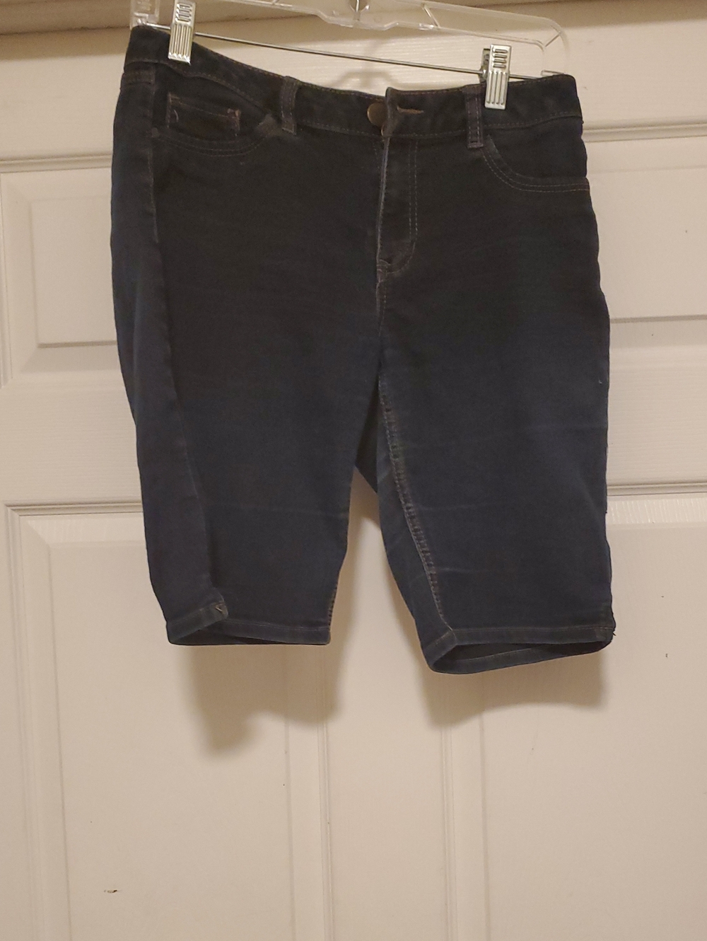 d. jeans Woman Navy Stretch Denim Shorts